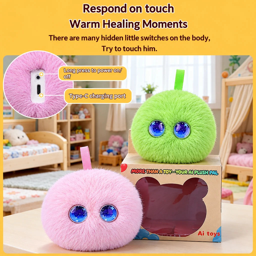 Interactive Plush Toy Voice Chat Touch-Responsive Rechargeable