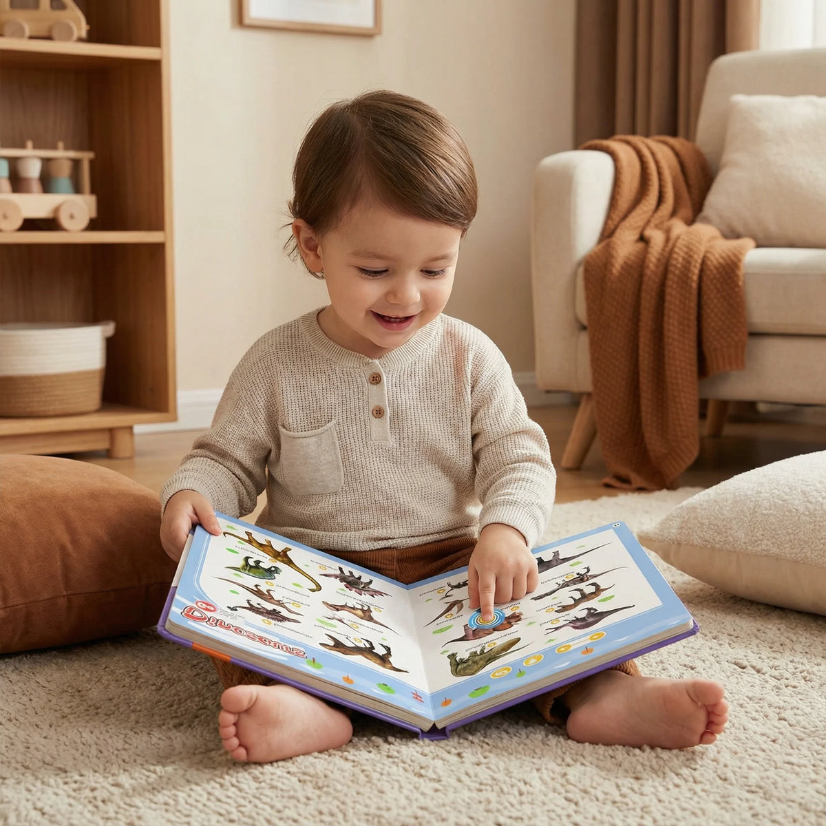 Interactive Sound Book 300+ Words Real Photos Touch Buttons