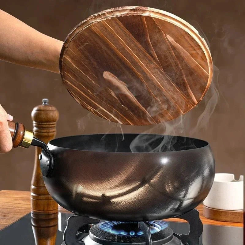 Iron Pan Hand-Forged Deep Uncoated Surface