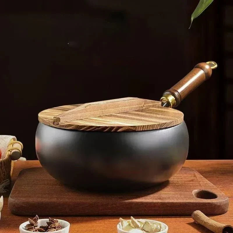 Iron Pan Hand-Forged Deep Uncoated Surface