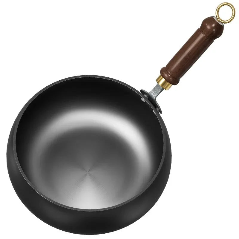 Iron Pan Hand-Forged Deep Uncoated Surface