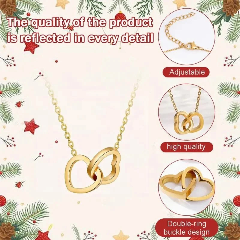 Jewelry Set Rose Bear Heart Ring & Flower Necklace