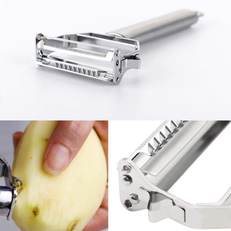 Julienne Peeler Stainless Steel Blade Non-Slip Handle With Protective Cap