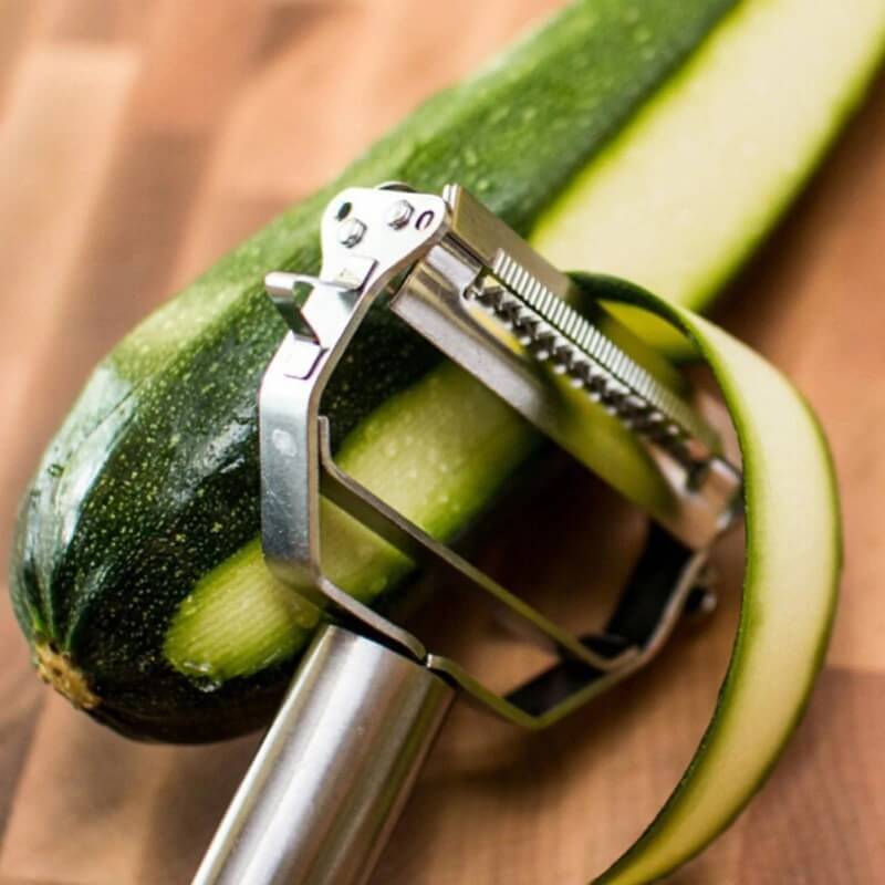Julienne Peeler Stainless Steel Blade Non-Slip Handle With Protective Cap