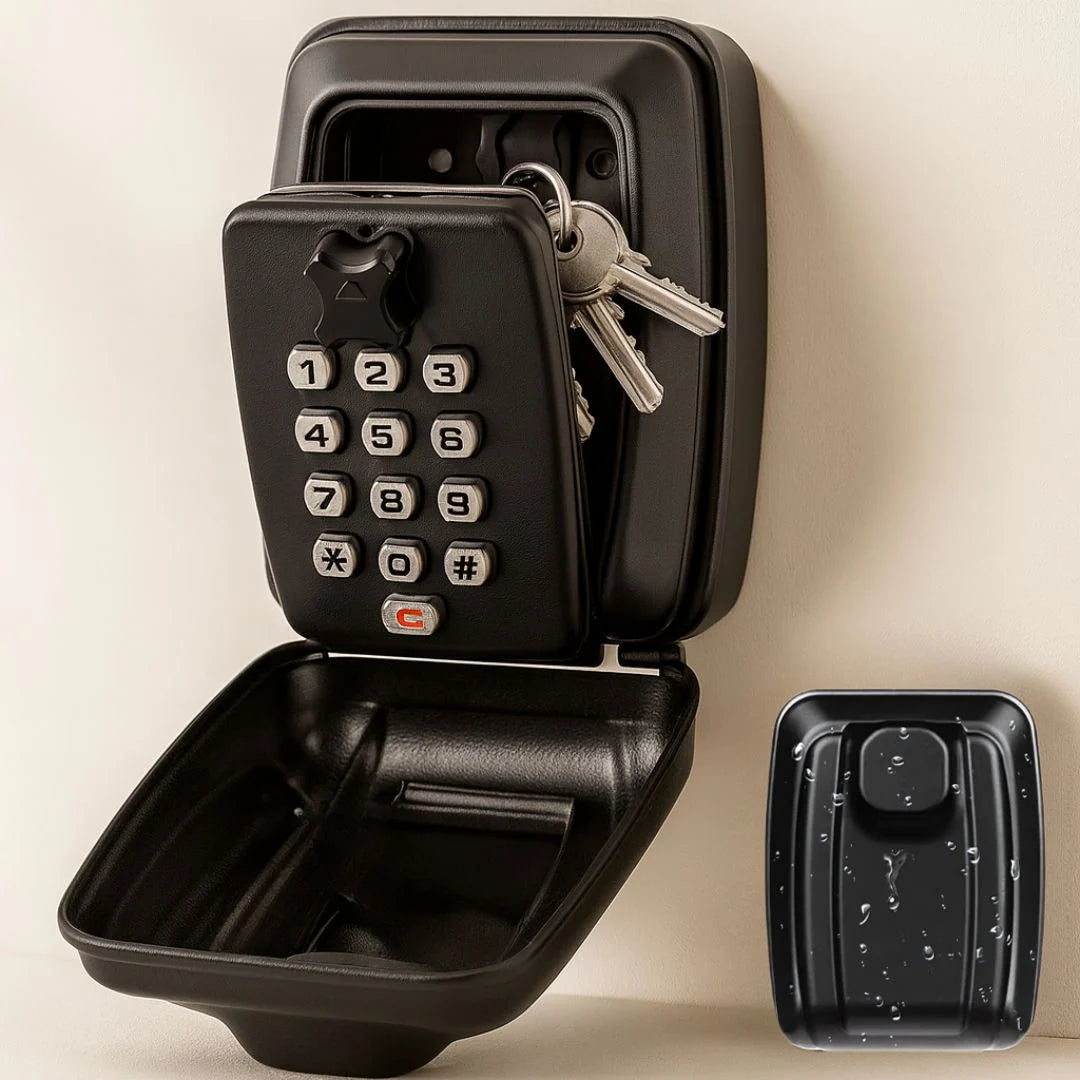 Key Lock Box Weather-Resistant Metal Adjustable Combination Wall-Mounted