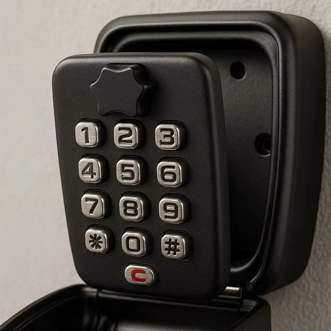 Key Lock Box Weather-Resistant Metal Adjustable Combination Wall-Mounted