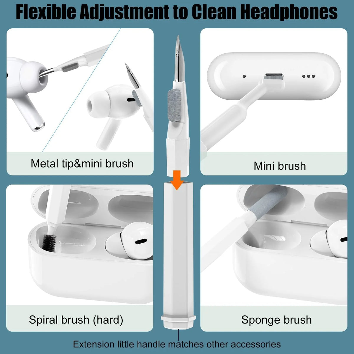 Keyboard & Earbud Cleaning Kit Air Blower 20-Piece
