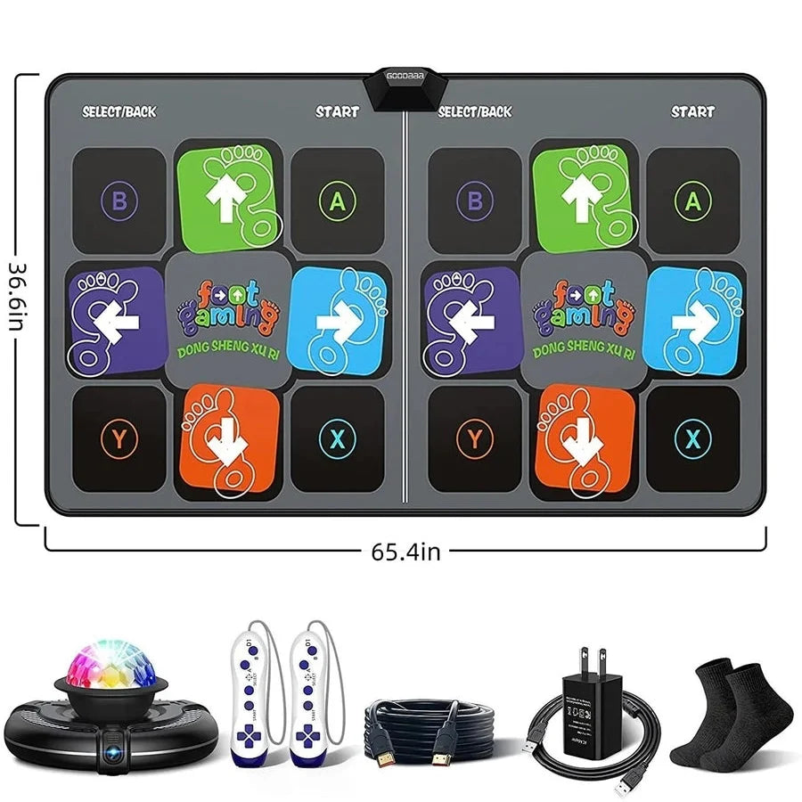 Kids Dance Mat HDMI Interactive Music Game Solo & Dual-Player Modes