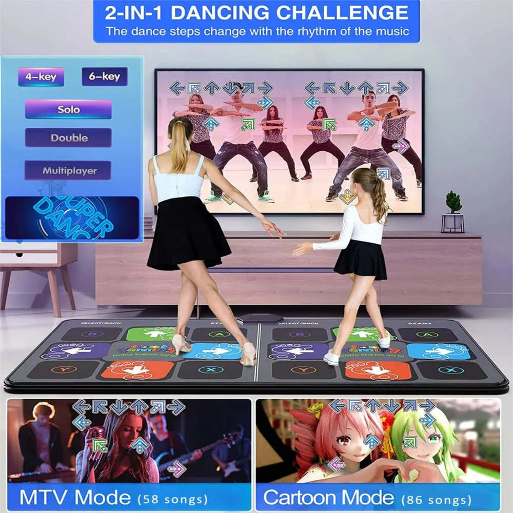 Kids Dance Mat HDMI Interactive Music Game Solo & Dual-Player Modes