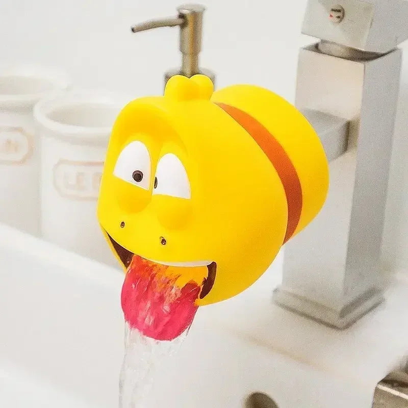 Kids Faucet Extender Detachable Silicone Base Cartoon Bug Design