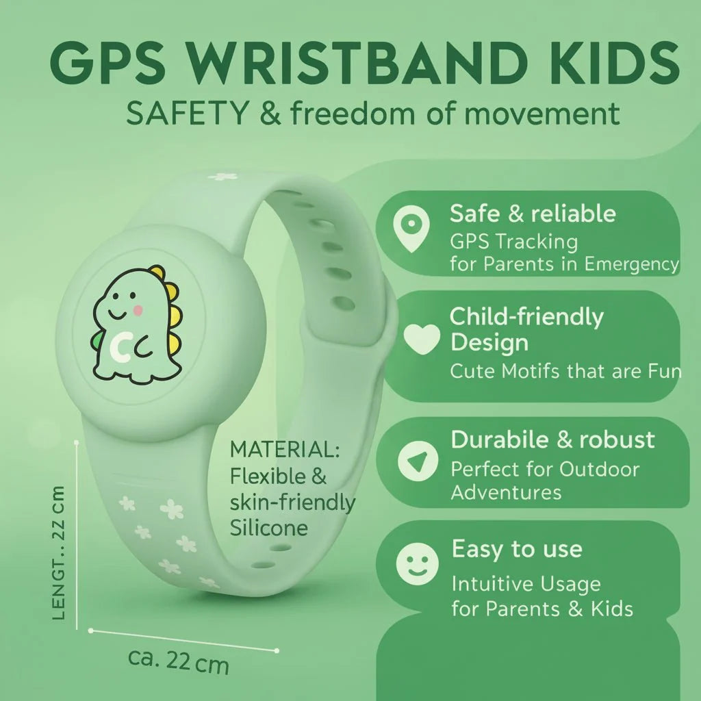 Kids GPS Bracelet Real-Time Location Tracking Adjustable Strap