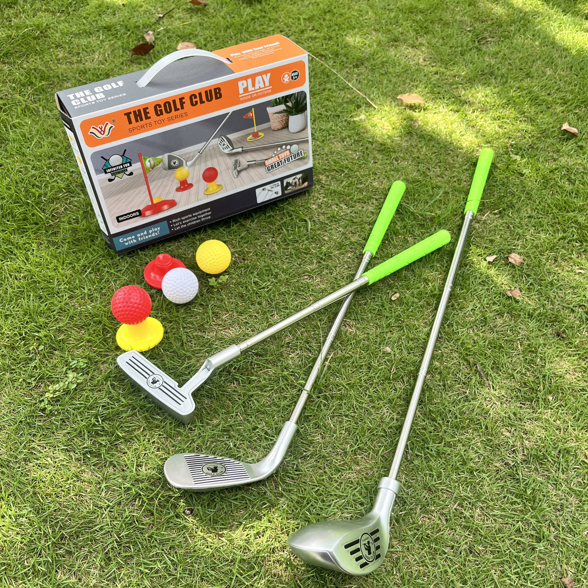 Kids Golf Set Adjustable Clubs Indoor & Outdoor