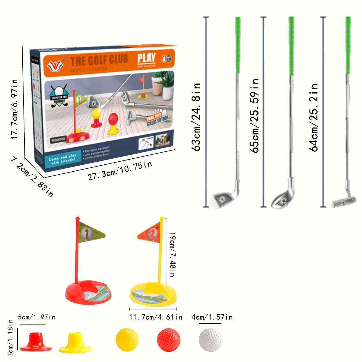 Kids Golf Set Adjustable Clubs Indoor & Outdoor