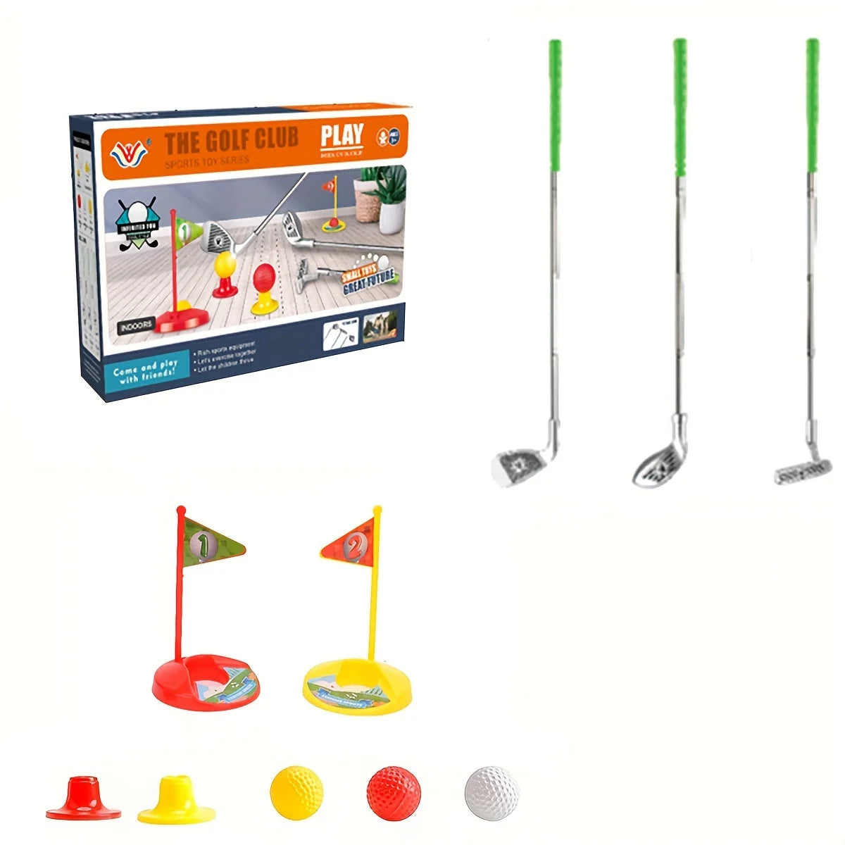 Kids Golf Set Adjustable Clubs Indoor & Outdoor