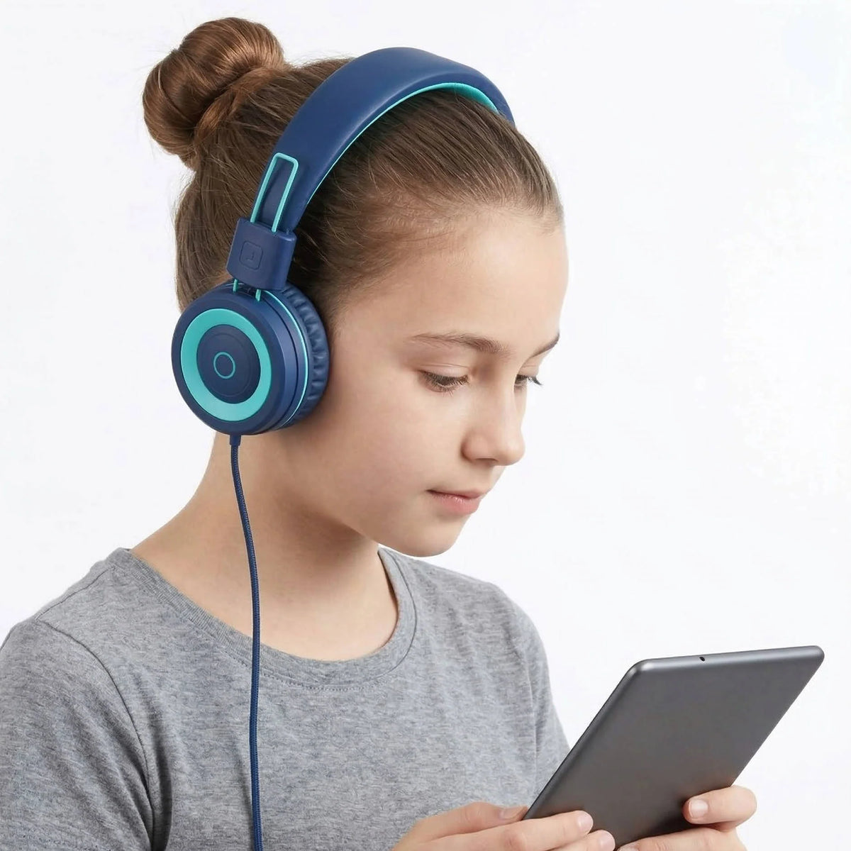 Kids Headphones Foldable Adjustable Fit 93 dB Volume Limit
