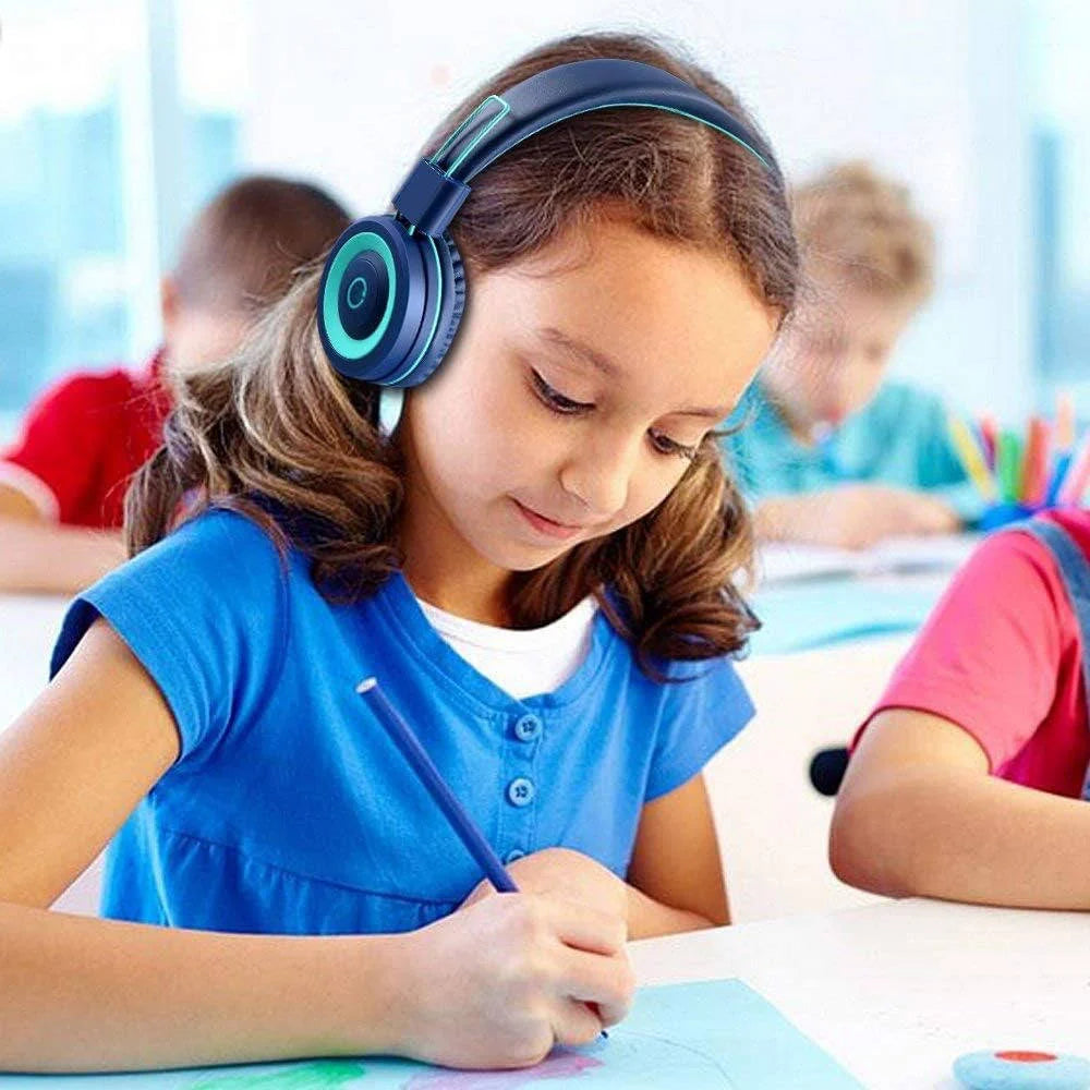 Kids Headphones Foldable Adjustable Fit 93 dB Volume Limit