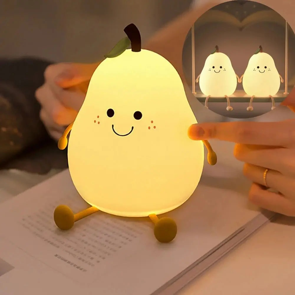 Kids Night Light Squishy Silicone Touch-Activated USB Rechargeable