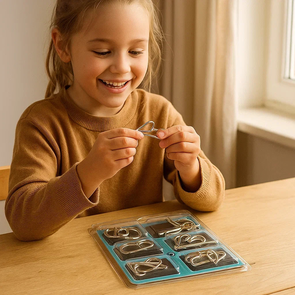 Kids Puzzle Set Metal 36 Piece Progressive Difficulty