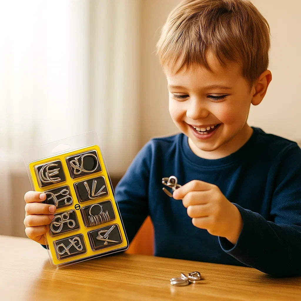 Kids Puzzle Set Metal 36 Piece Progressive Difficulty