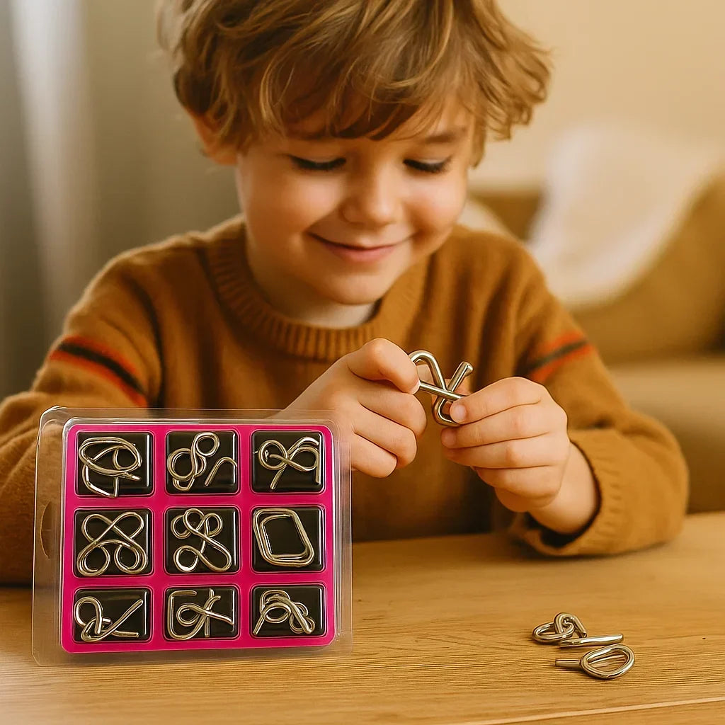 Kids Puzzle Set Metal 36 Piece Progressive Difficulty