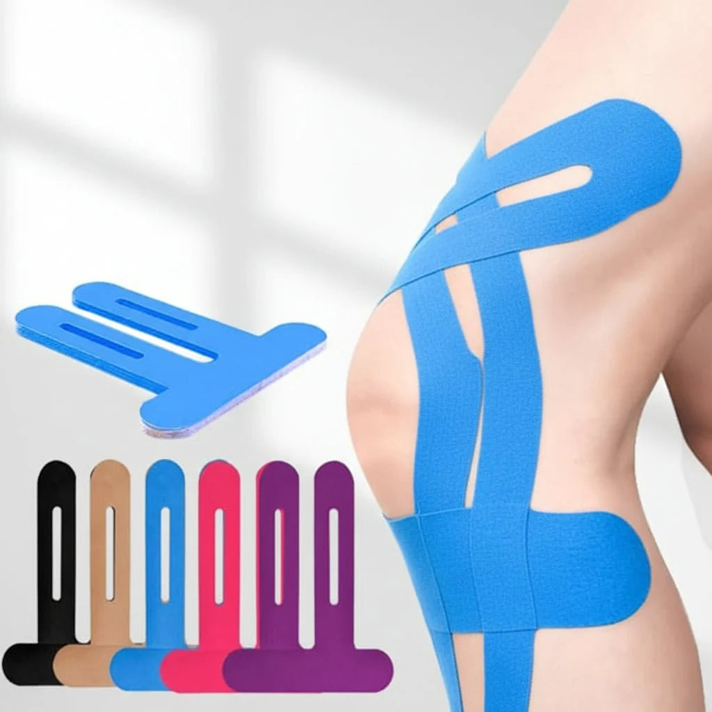 Kinesiology Tape Strips Precut Cotton Blend Set of 10