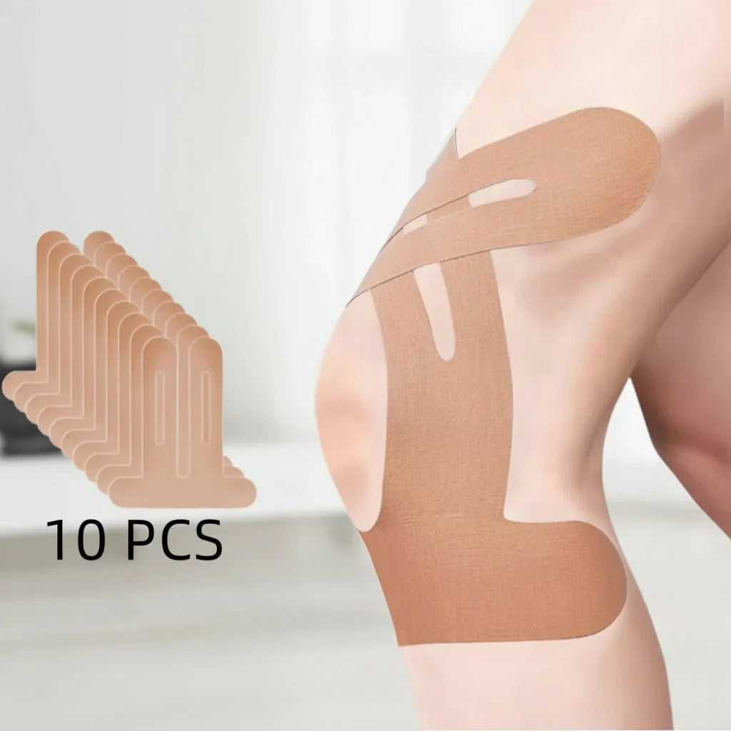 Kinesiology Tape Strips Precut Cotton Blend Set of 10