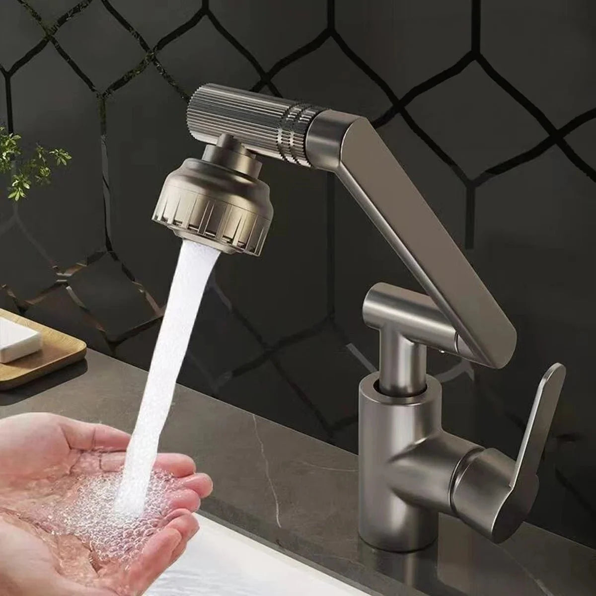 Kitchen Faucet 360° Adjustable Arm Dual Spray Modes