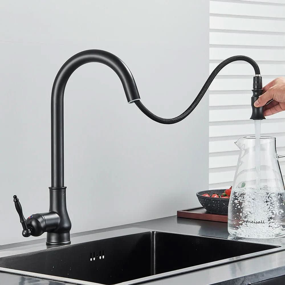 Kitchen Faucet Brass High-Arc Pull-Out Spray Head