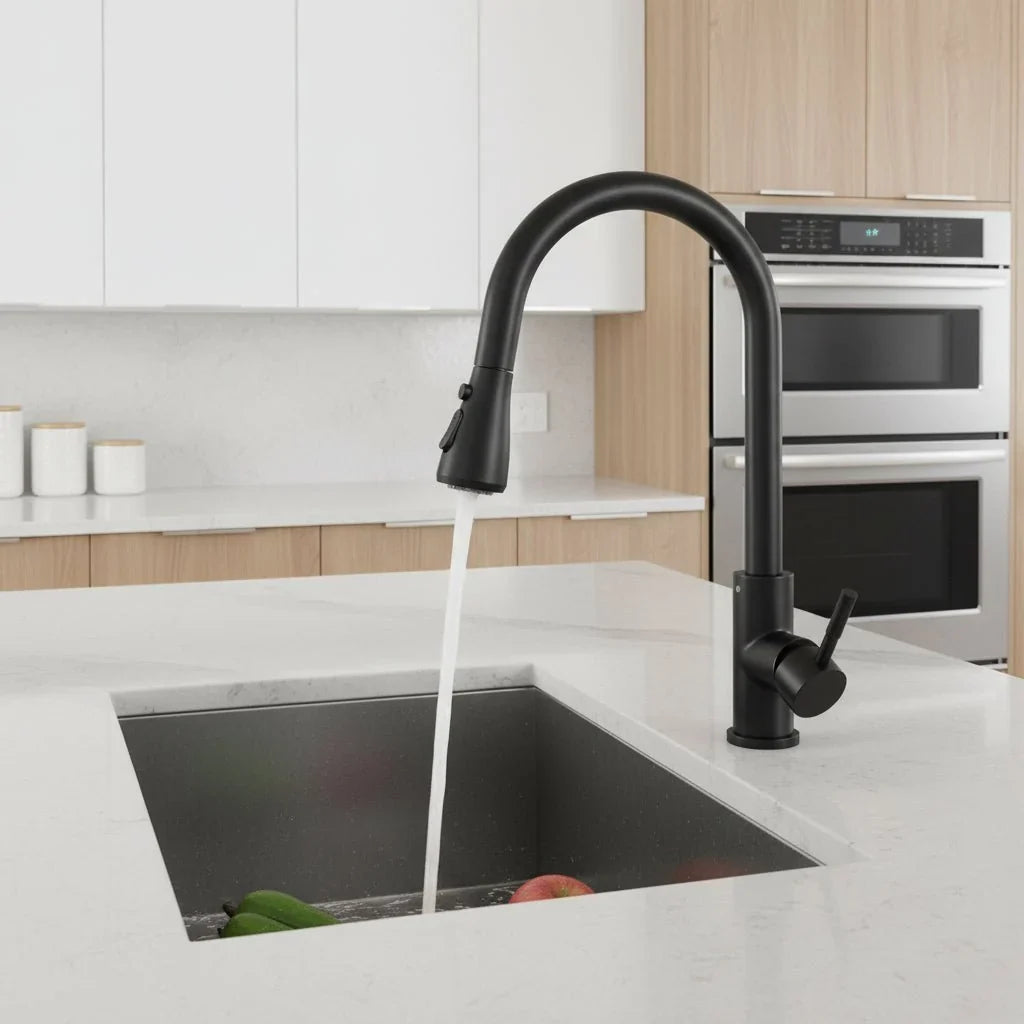 Kitchen Faucet High-Arc Pull-Out Spout Large Pot Clearance