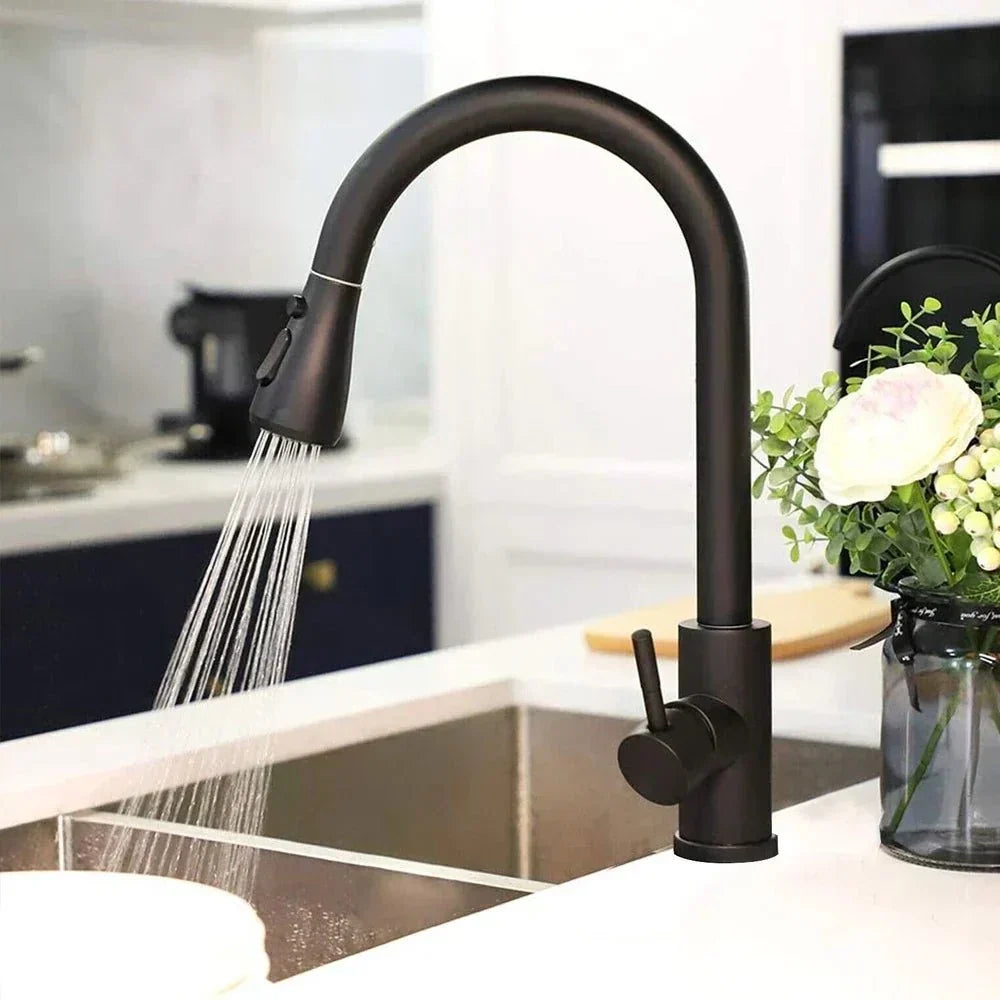 Kitchen Faucet High-Arc Pull-Out Spout Large Pot Clearance