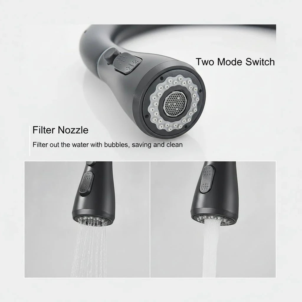 Kitchen Faucet High-Arc Pull-Out Spout Large Pot Clearance