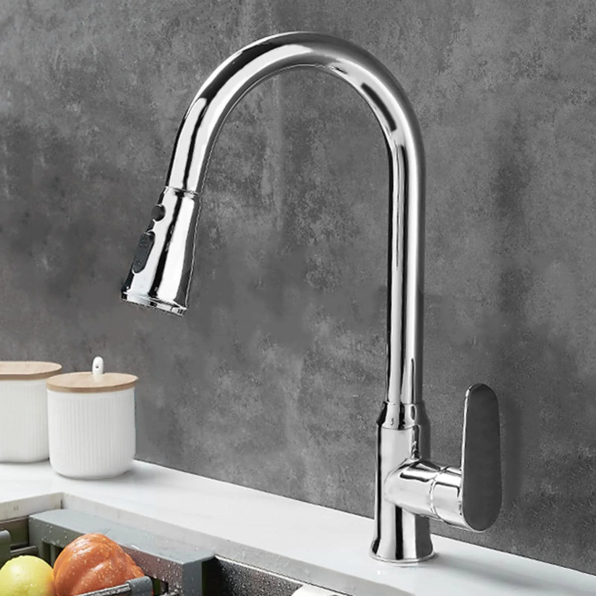 Kitchen Faucet Pull-Out Spray Head 360° Swivel Spout