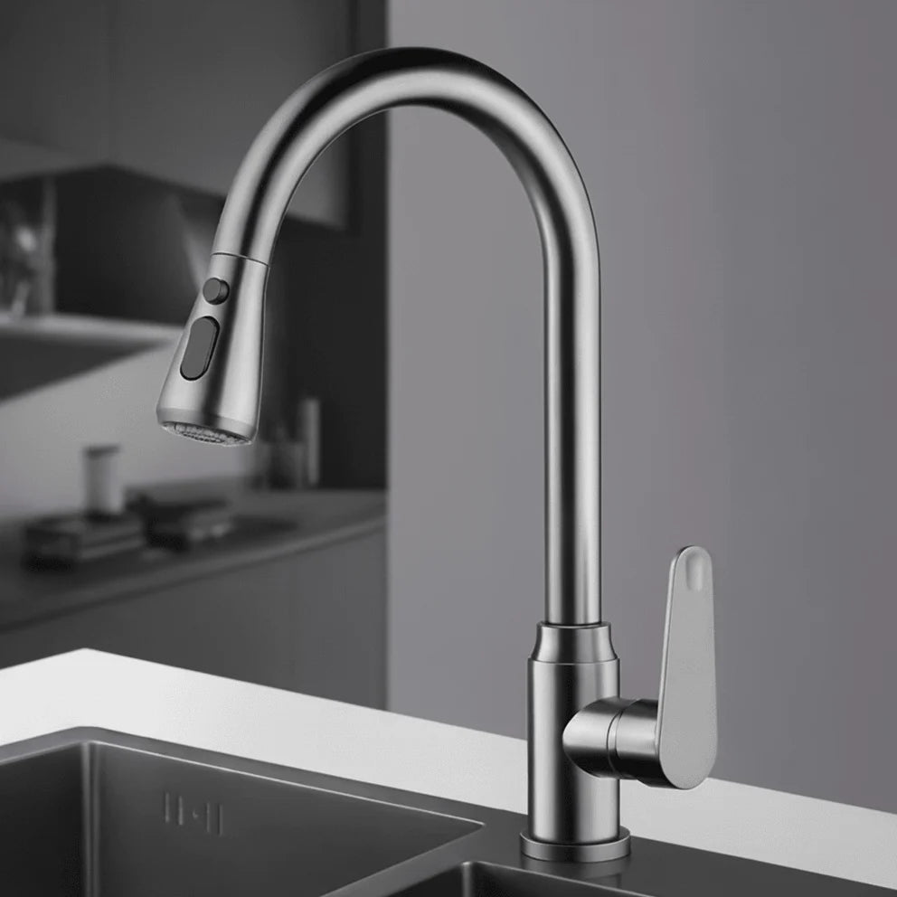 Kitchen Faucet Pull-Out Spray Head 360° Swivel Spout