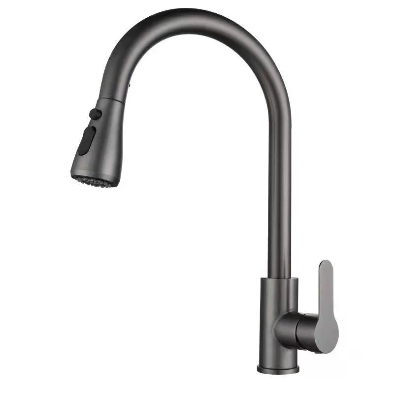 Kitchen Faucet Pull-Out Sprayer Stainless Steel 3 Modes Ceramic Valve