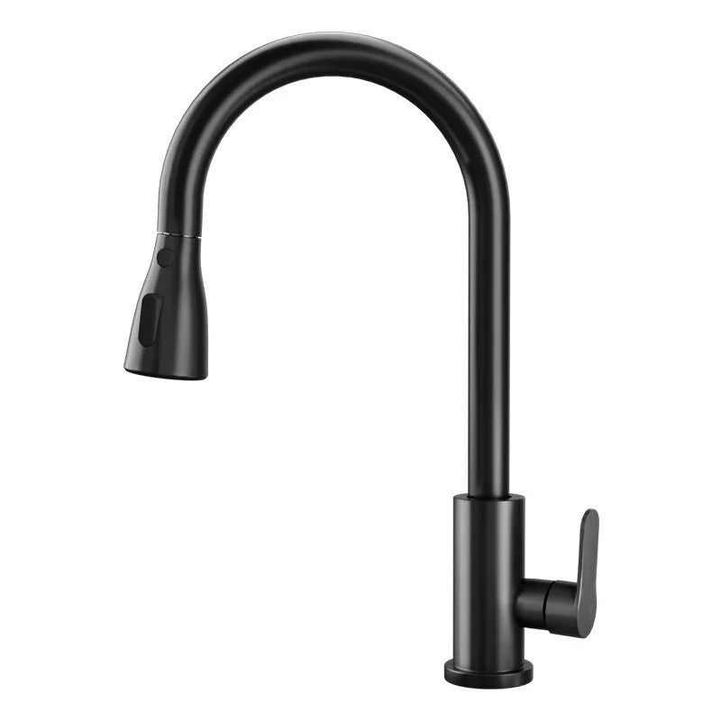 Kitchen Faucet Pull-Out Sprayer Stainless Steel 3 Modes Ceramic Valve