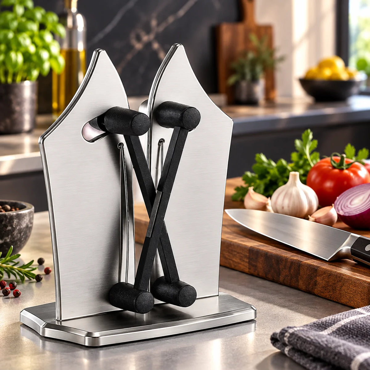 Kitchen Knife Sharpener Tungsten Carbide Pull-Through