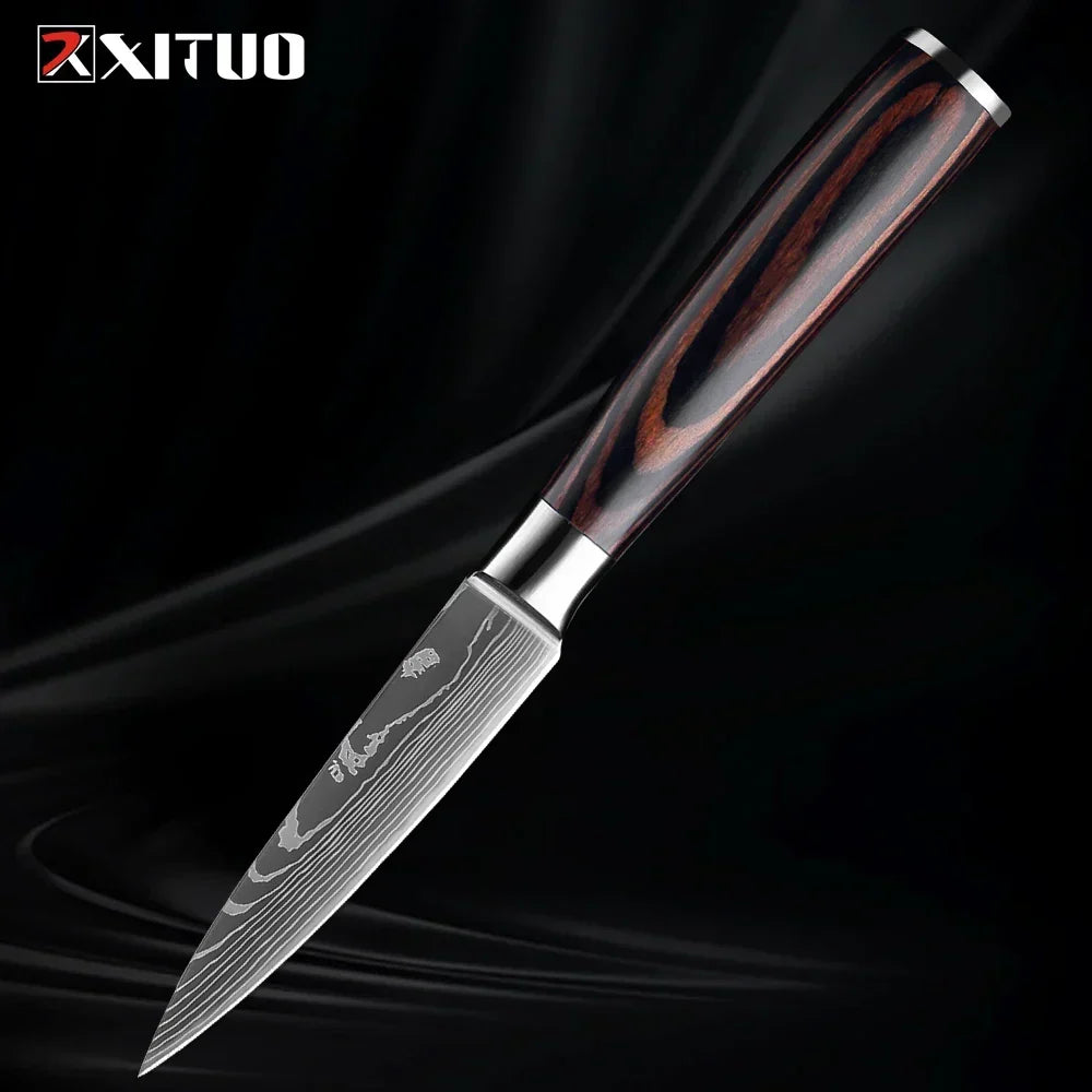 Kitchen Knives Forged Stainless Steel Non-Slip Wood Handles