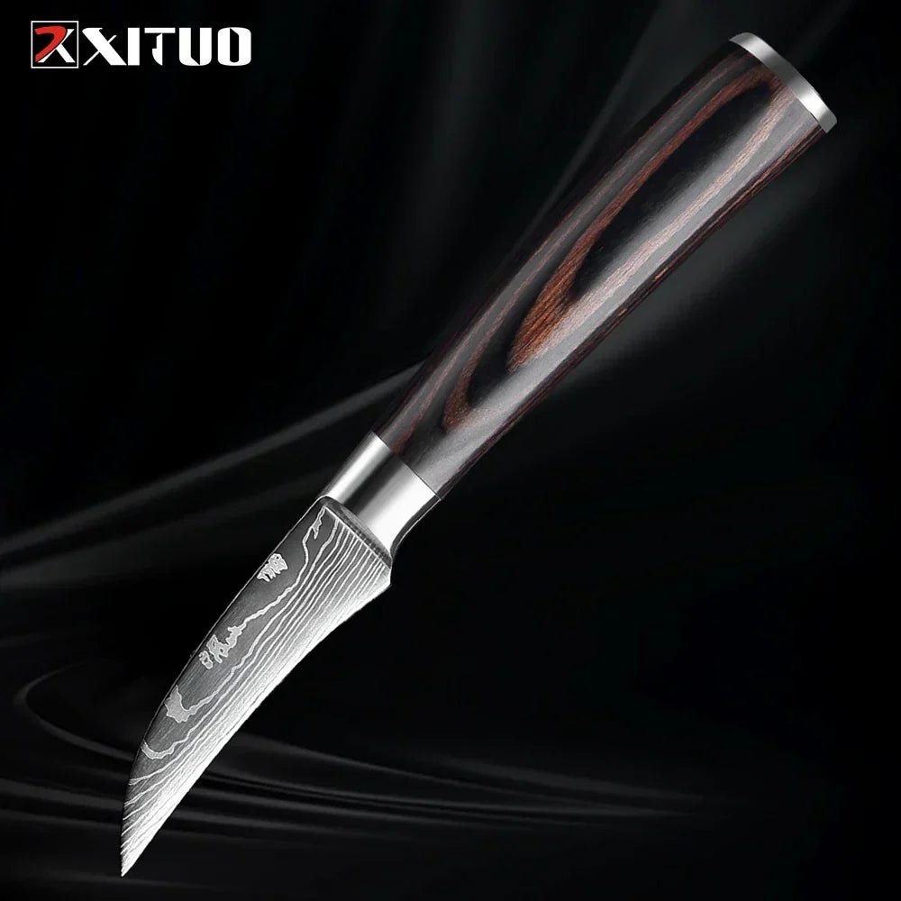Kitchen Knives Forged Stainless Steel Non-Slip Wood Handles