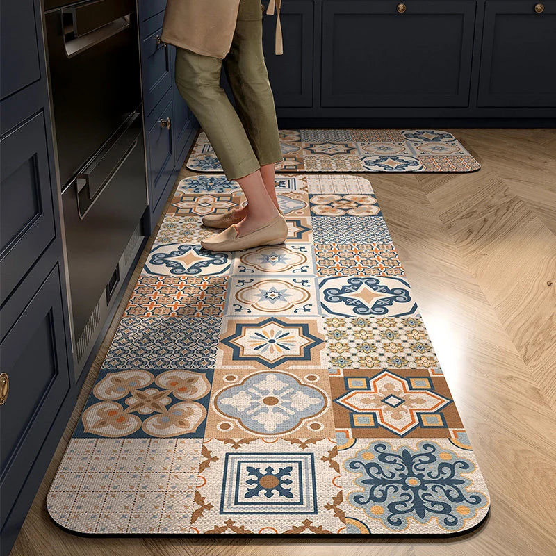 Kitchen Mat Cushioned Anti-Fatigue Non-Slip Wipe-Clean Surface