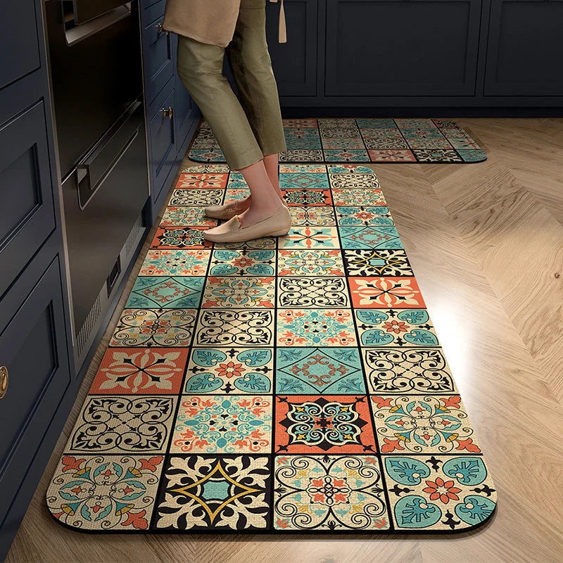 Kitchen Mat Cushioned Anti-Fatigue Non-Slip Wipe-Clean Surface