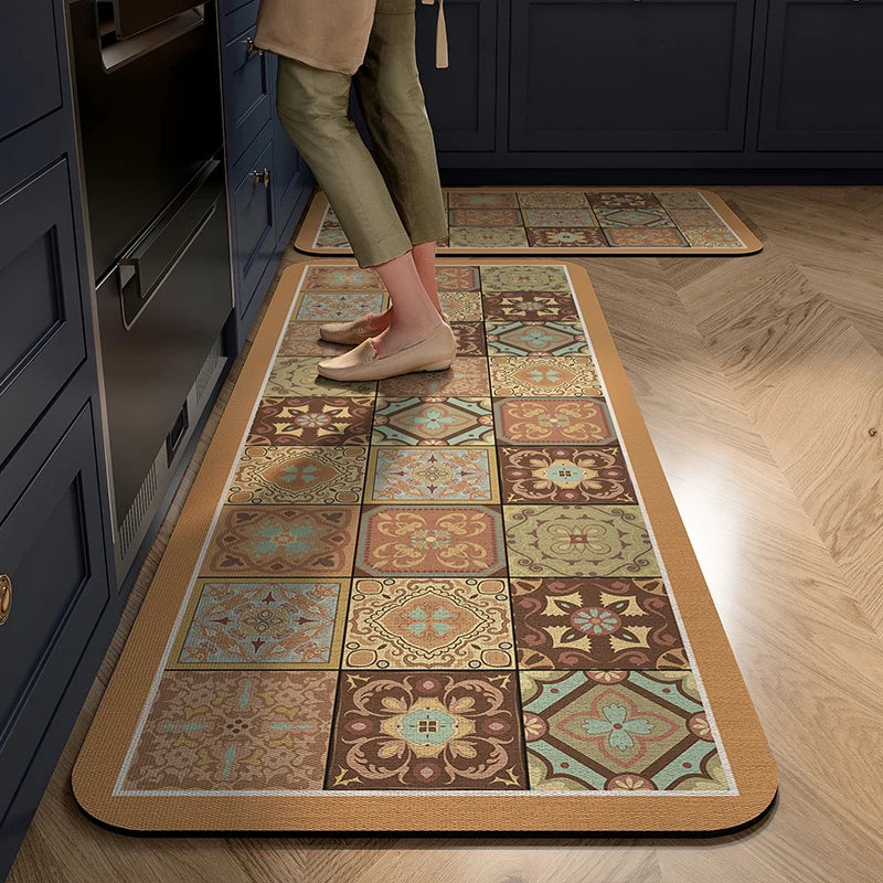 Kitchen Mat Cushioned Anti-Fatigue Non-Slip Wipe-Clean Surface