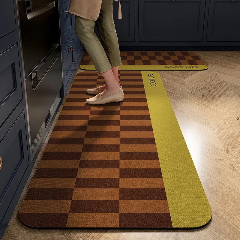 Kitchen Mat Cushioned Anti-Fatigue Non-Slip Wipe-Clean Surface