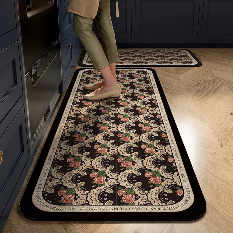 Kitchen Mat Cushioned Anti-Fatigue Non-Slip Wipe-Clean Surface