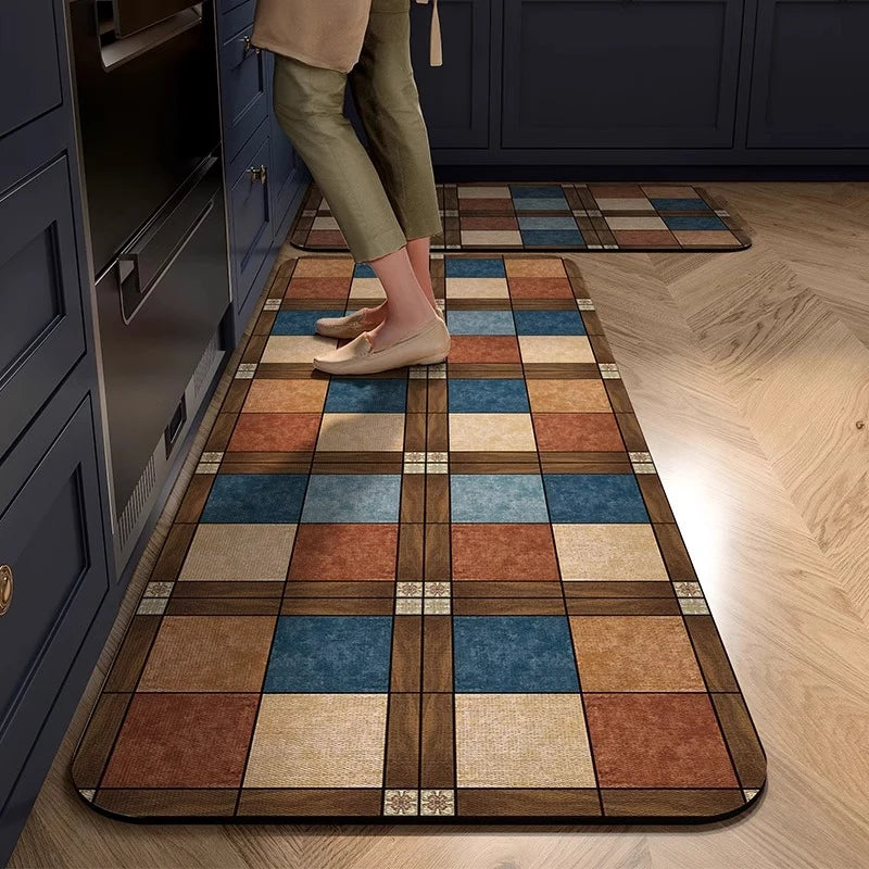 Kitchen Mat Cushioned Anti-Fatigue Non-Slip Wipe-Clean Surface