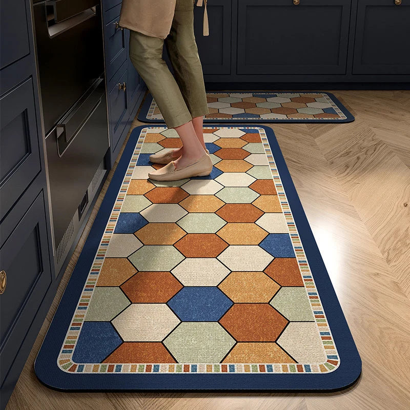 Kitchen Mat Cushioned Anti-Fatigue Non-Slip Wipe-Clean Surface