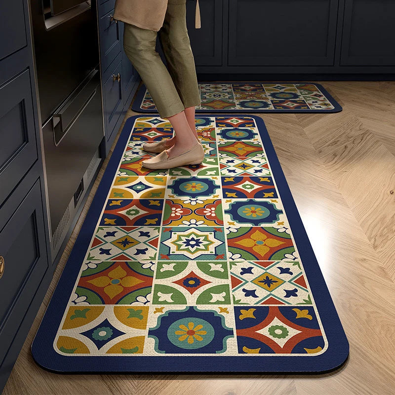 Kitchen Mat Cushioned Anti-Fatigue Non-Slip Wipe-Clean Surface