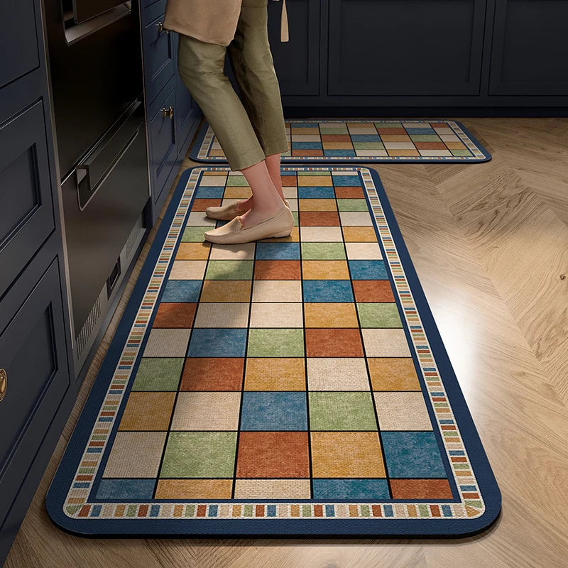 Kitchen Mat Cushioned Anti-Fatigue Non-Slip Wipe-Clean Surface