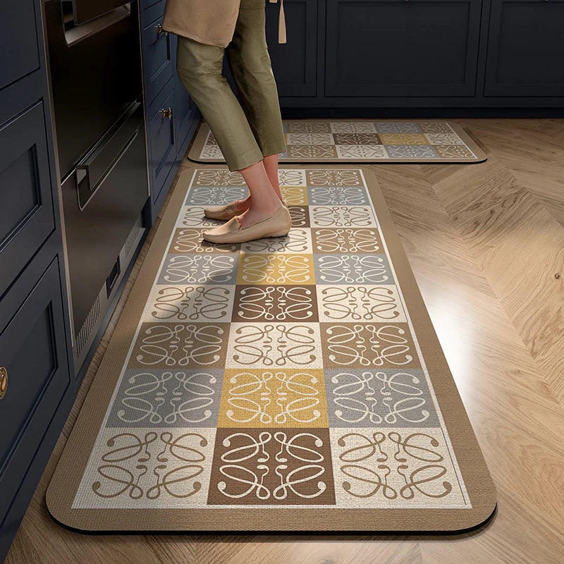 Kitchen Mat Cushioned Anti-Fatigue Non-Slip Wipe-Clean Surface
