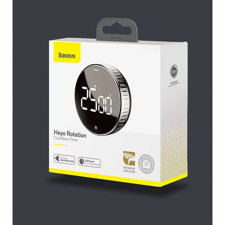Kitchen Timer Rotating Bezel LED Display Magnetic Back
