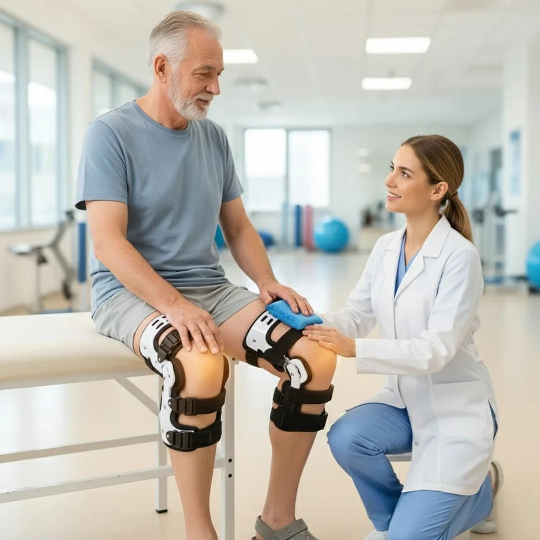 Knee Brace Lightweight Low-Profile Universal Fit for Left or Right Knee